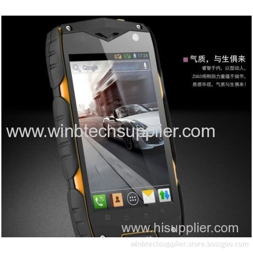Original New M6 Zug3 Ip67 Rugged Android 4.0 Dual Core Phone -waterproof, Shockproof, Dustproof ,gps,4 Inch